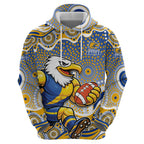 West Coast Eagles Zip Hoodie Aboriginal Dot Pattern - Football Mascot Heritage Pride