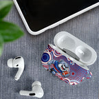 Western Bulldogs AirPods Case Aboriginal Dot Pattern - Football Mascot Heritage Pride