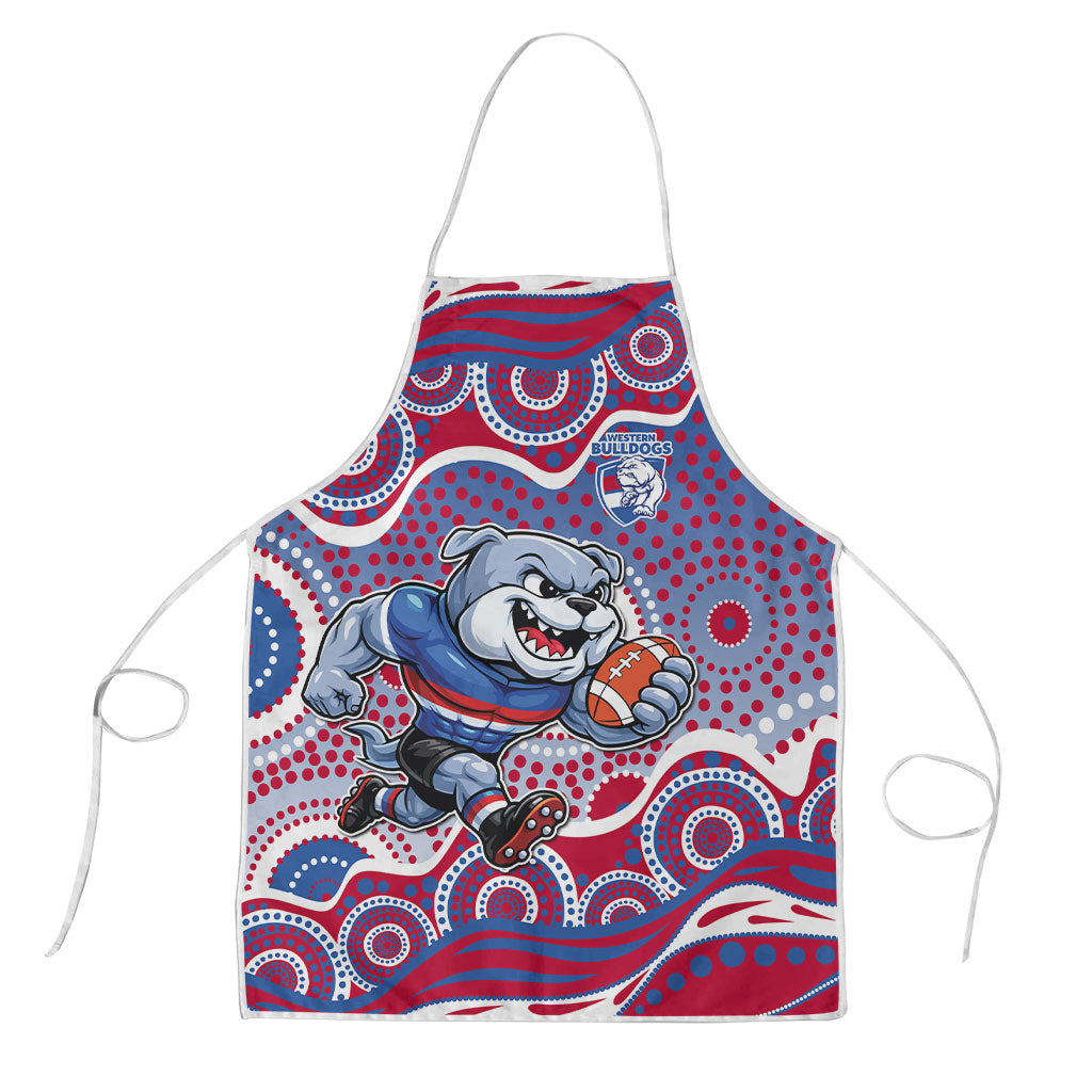 Western Bulldogs Apron Aboriginal Dot Pattern - Football Mascot Heritage Pride