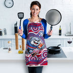 Western Bulldogs Apron Aboriginal Dot Pattern - Football Mascot Heritage Pride
