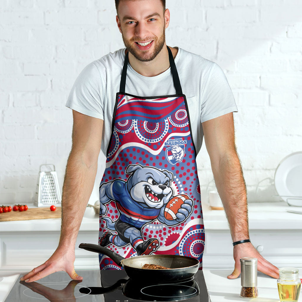 Western Bulldogs Apron Aboriginal Dot Pattern - Football Mascot Heritage Pride