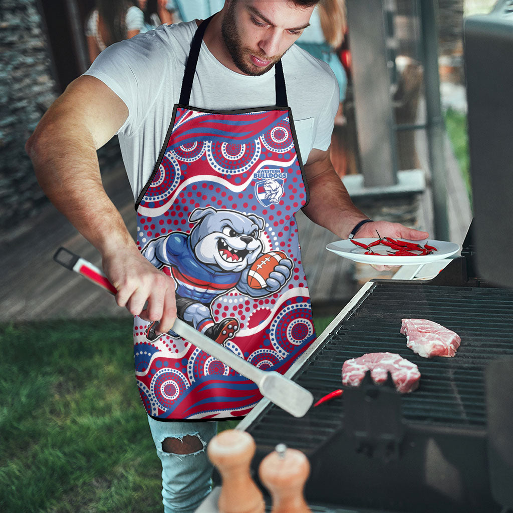 Western Bulldogs Apron Aboriginal Dot Pattern - Football Mascot Heritage Pride