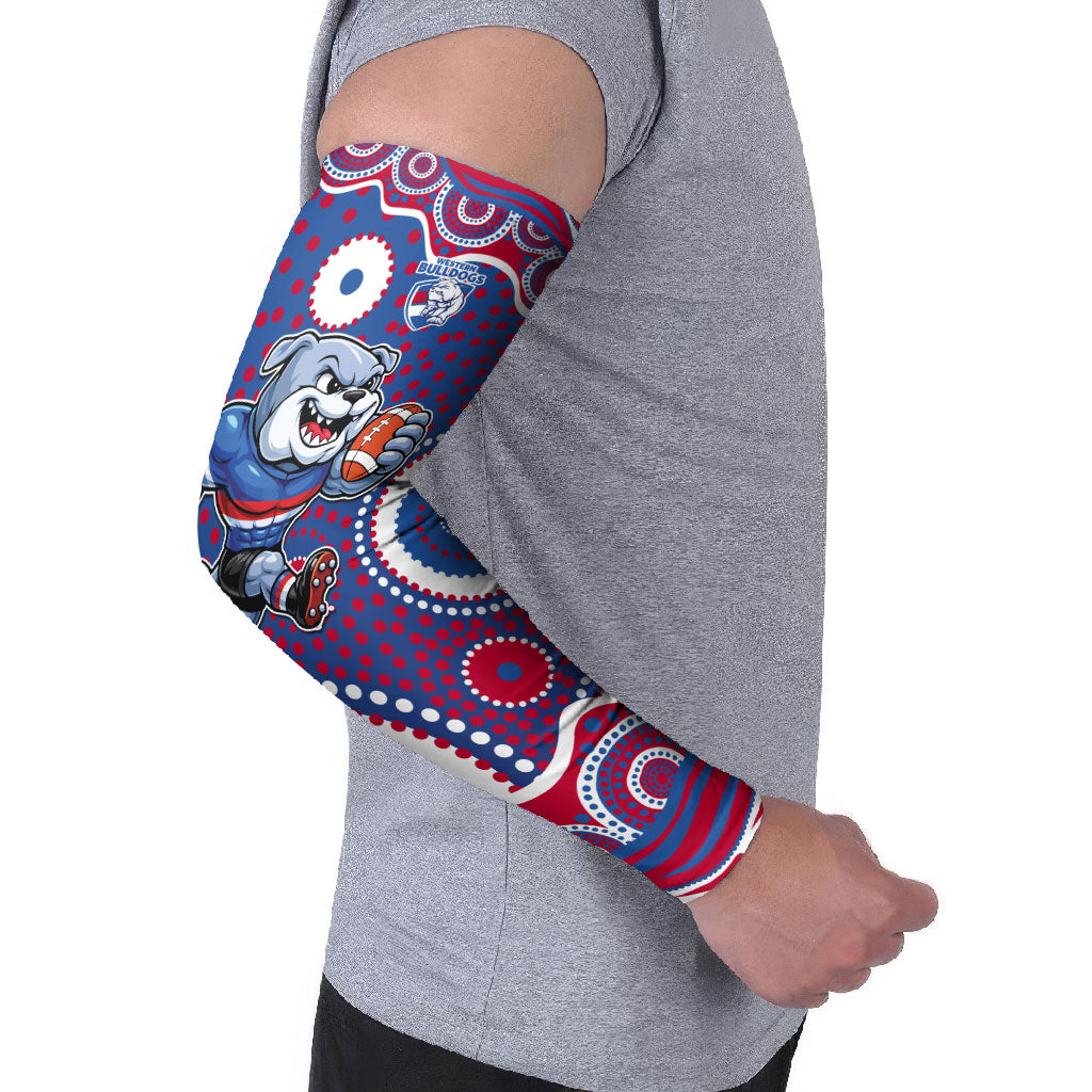 Western Bulldogs Arm Sleeves Aboriginal Dot Pattern - Football Mascot Heritage Pride