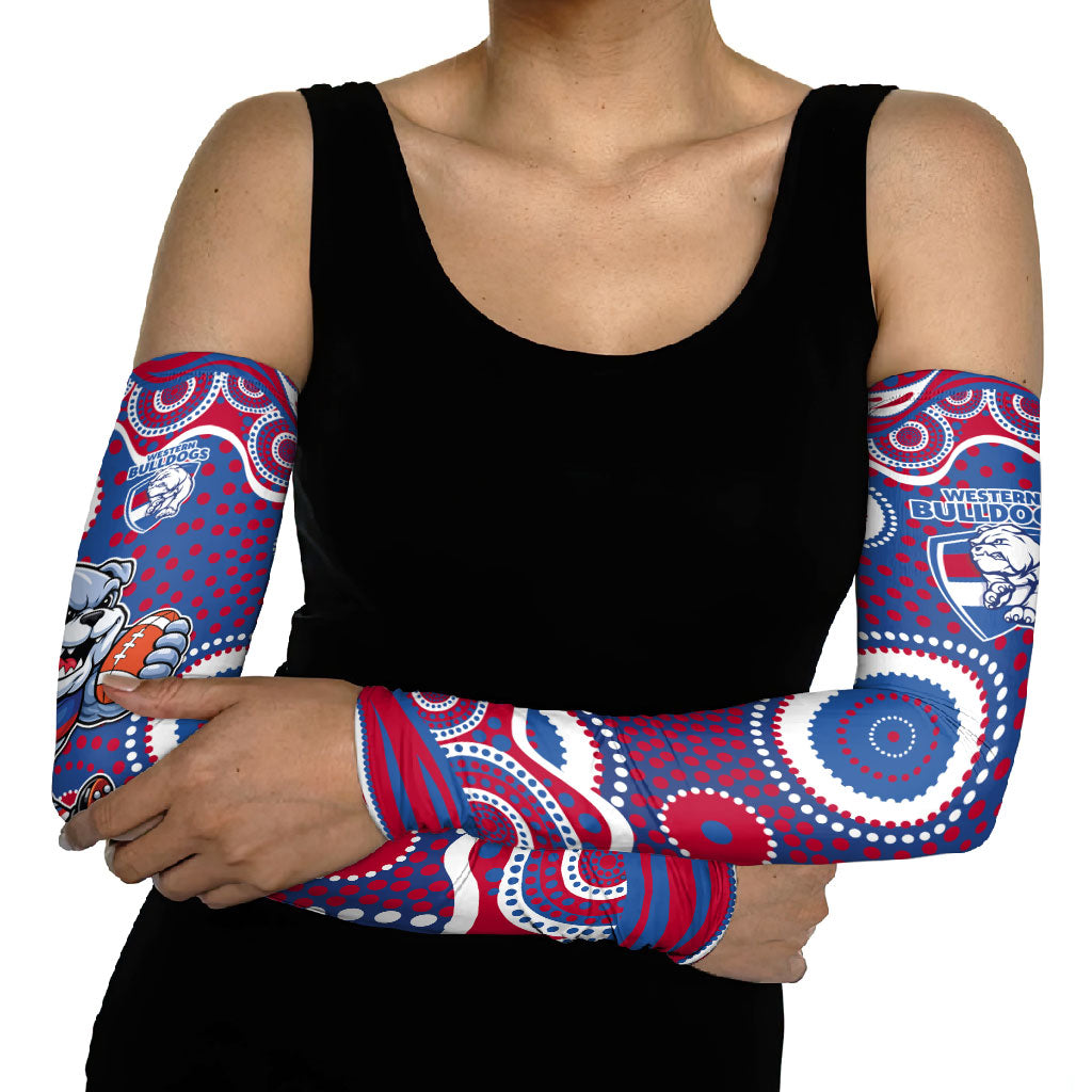 Western Bulldogs Arm Sleeves Aboriginal Dot Pattern - Football Mascot Heritage Pride