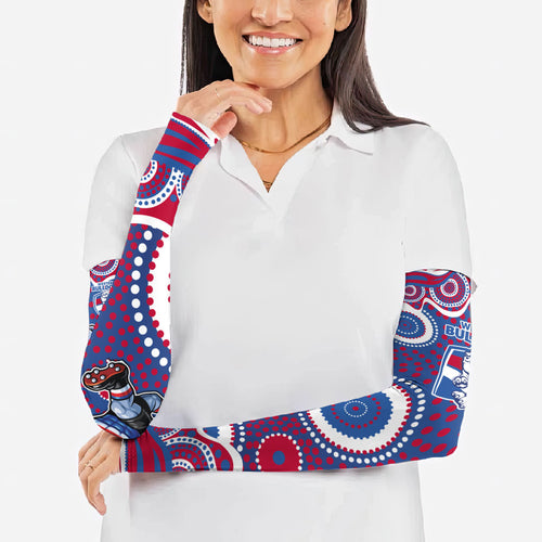 Western Bulldogs Arm Sleeves Aboriginal Dot Pattern - Football Mascot Heritage Pride