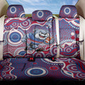 Western Bulldogs Back Car Seat Cover Aboriginal Dot Pattern - Football Mascot Heritage Pride