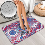 Western Bulldogs Bathroom Set Aboriginal Dot Pattern - Football Mascot Heritage Pride