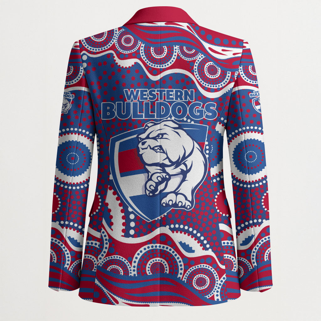 Western Bulldogs Blazer Aboriginal Dot Pattern - Football Mascot Heritage Pride