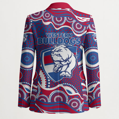 Western Bulldogs Blazer Aboriginal Dot Pattern - Football Mascot Heritage Pride