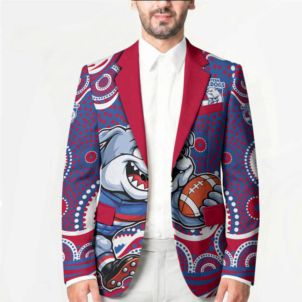 Western Bulldogs Blazer Aboriginal Dot Pattern - Football Mascot Heritage Pride