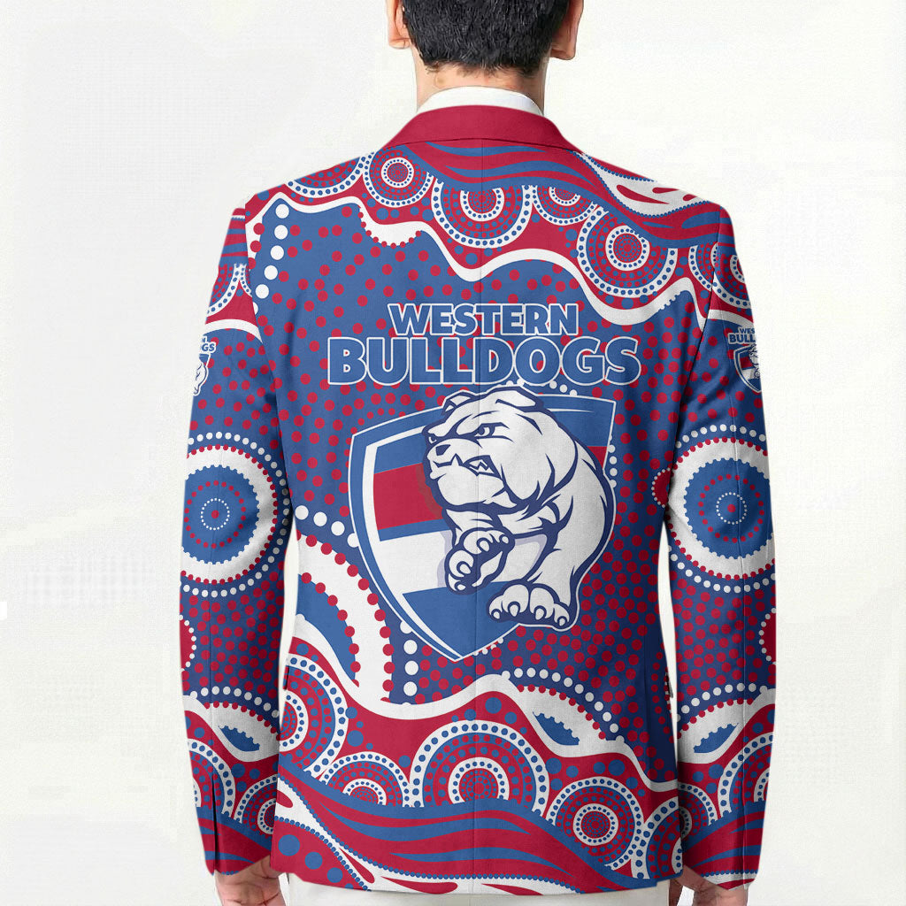 Western Bulldogs Blazer Aboriginal Dot Pattern - Football Mascot Heritage Pride