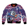 Western Bulldogs Bomber Jacket Aboriginal Dot Pattern - Football Mascot Heritage Pride
