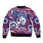 Western Bulldogs Bomber Jacket Aboriginal Dot Pattern - Football Mascot Heritage Pride