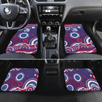 Western Bulldogs Car Mats Aboriginal Dot Pattern - Football Mascot Heritage Pride