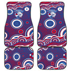 Western Bulldogs Car Mats Aboriginal Dot Pattern - Football Mascot Heritage Pride