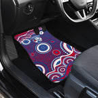 Western Bulldogs Car Mats Aboriginal Dot Pattern - Football Mascot Heritage Pride