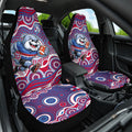 Western Bulldogs Car Seat Cover Aboriginal Dot Pattern - Football Mascot Heritage Pride