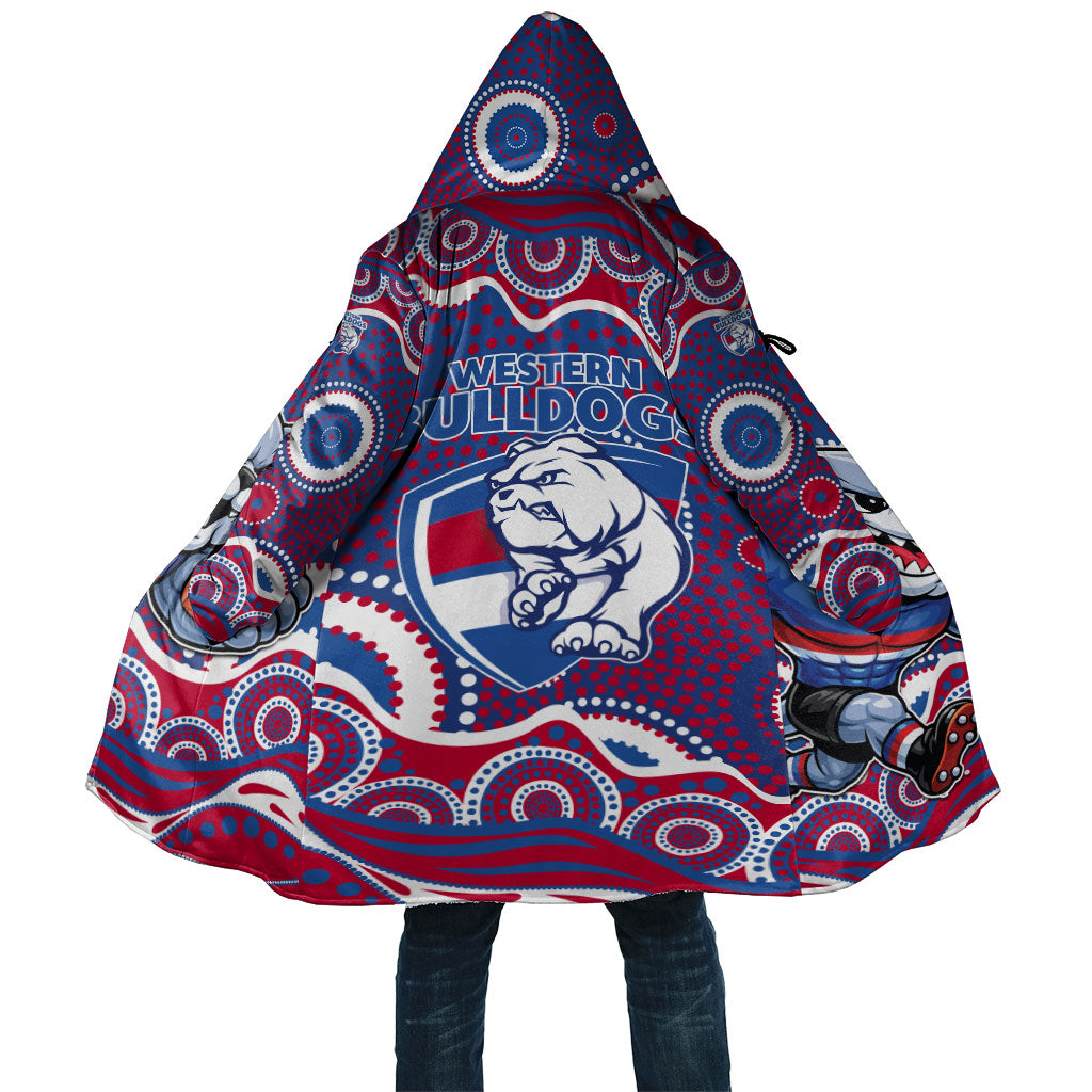 Western Bulldogs Cloak Aboriginal Dot Pattern - Football Mascot Heritage Pride