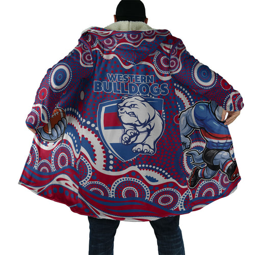 Western Bulldogs Cloak Aboriginal Dot Pattern - Football Mascot Heritage Pride