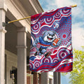 Western Bulldogs Garden Flag Aboriginal Dot Pattern - Football Mascot Heritage Pride