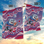 Western Bulldogs Garden Flag Aboriginal Dot Pattern - Football Mascot Heritage Pride