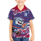 Western Bulldogs Hawaiian Shirt Aboriginal Dot Pattern - Football Mascot Heritage Pride