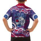 Western Bulldogs Hawaiian Shirt Aboriginal Dot Pattern - Football Mascot Heritage Pride