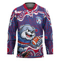 Western Bulldogs Hockey Jersey Aboriginal Dot Pattern - Football Mascot Heritage Pride