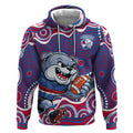 Western Bulldogs Hoodie Aboriginal Dot Pattern - Football Mascot Heritage Pride