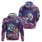 Western Bulldogs Hoodie Aboriginal Dot Pattern - Football Mascot Heritage Pride
