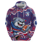 Western Bulldogs Hoodie Aboriginal Dot Pattern - Football Mascot Heritage Pride