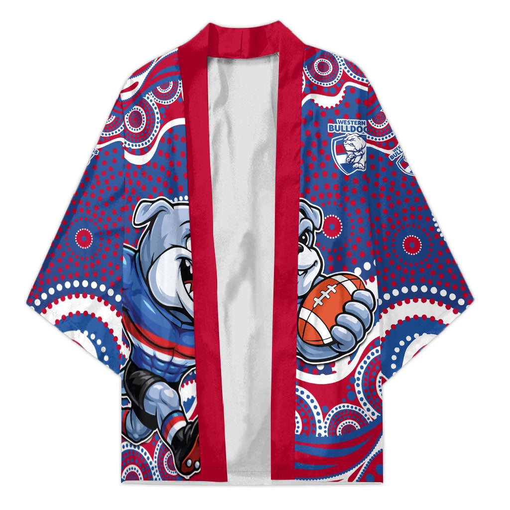 Western Bulldogs Kimono Aboriginal Dot Pattern - Football Mascot Heritage Pride
