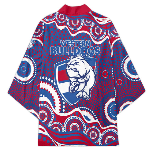 Western Bulldogs Kimono Aboriginal Dot Pattern - Football Mascot Heritage Pride