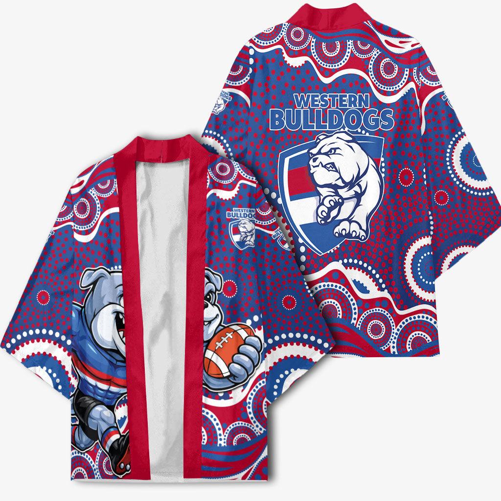 Western Bulldogs Kimono Aboriginal Dot Pattern - Football Mascot Heritage Pride