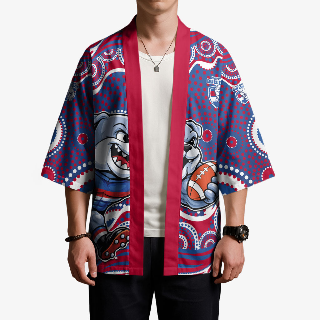 Western Bulldogs Kimono Aboriginal Dot Pattern - Football Mascot Heritage Pride