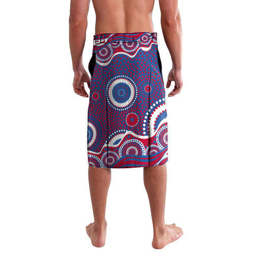 Western Bulldogs Lavalava Aboriginal Dot Pattern - Football Mascot Heritage Pride