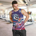 Western Bulldogs Men Tank Top Aboriginal Dot Pattern - Football Mascot Heritage Pride
