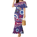 Western Bulldogs Mermaid Dress Aboriginal Dot Pattern - Football Mascot Heritage Pride