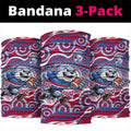 Western Bulldogs Neck Gaiter Aboriginal Dot Pattern - Football Mascot Heritage Pride