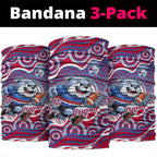 Western Bulldogs Neck Gaiter Aboriginal Dot Pattern - Football Mascot Heritage Pride