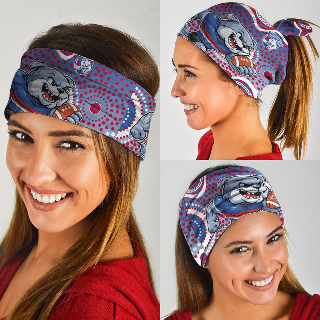 Western Bulldogs Neck Gaiter Aboriginal Dot Pattern - Football Mascot Heritage Pride