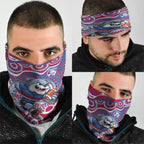 Western Bulldogs Neck Gaiter Aboriginal Dot Pattern - Football Mascot Heritage Pride