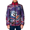 Western Bulldogs Padded Jacket Aboriginal Dot Pattern - Football Mascot Heritage Pride