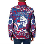 Western Bulldogs Padded Jacket Aboriginal Dot Pattern - Football Mascot Heritage Pride