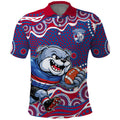 Western Bulldogs Polo Shirt Aboriginal Dot Pattern - Football Mascot Heritage Pride