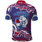 Western Bulldogs Polo Shirt Aboriginal Dot Pattern - Football Mascot Heritage Pride