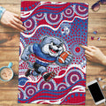 Western Bulldogs Puzzle Aboriginal Dot Pattern - Football Mascot Heritage Pride
