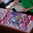 Western Bulldogs Puzzle Aboriginal Dot Pattern - Football Mascot Heritage Pride