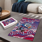 Western Bulldogs Puzzle Aboriginal Dot Pattern - Football Mascot Heritage Pride