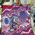 Western Bulldogs Quilt Aboriginal Dot Pattern - Football Mascot Heritage Pride